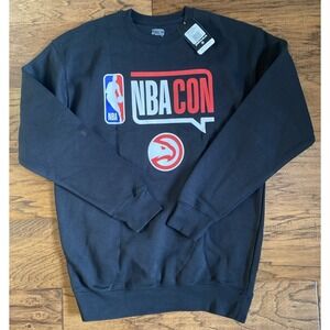NBA CON Atlanta Hawks Black Crewneck Sweatshirt NWT NBA